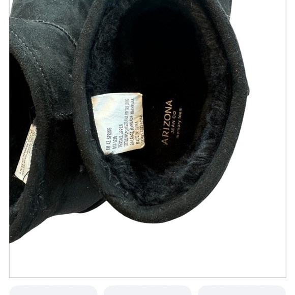 Arizona Jean Co Womens Slater Flat Heel Winter Ankle Bootie Black Boots - Picture 4 of 7